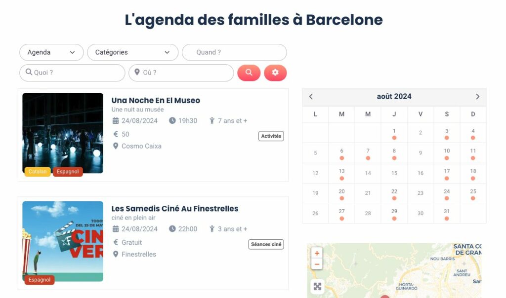 agenda famille barcelone