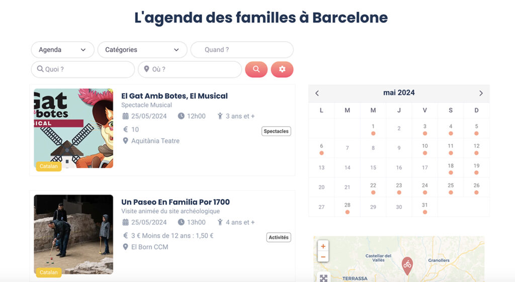 agenda parents à Barcelone