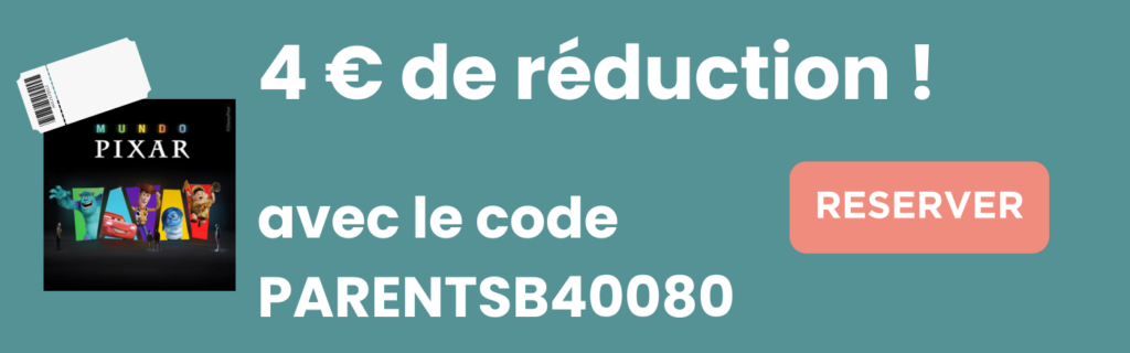 Reservez vos tickets pixar 1