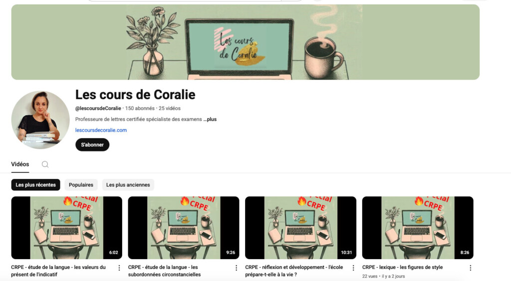 coralie sur youtube preparation bac
