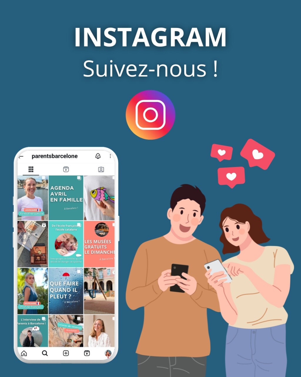 instagram parents à Barcelone