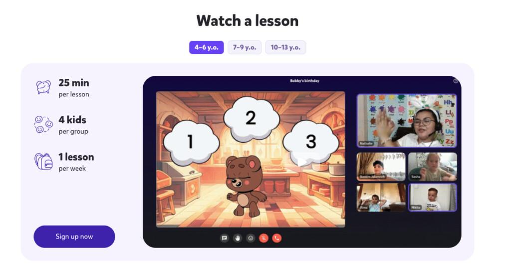 cours de conversation anglais enfants